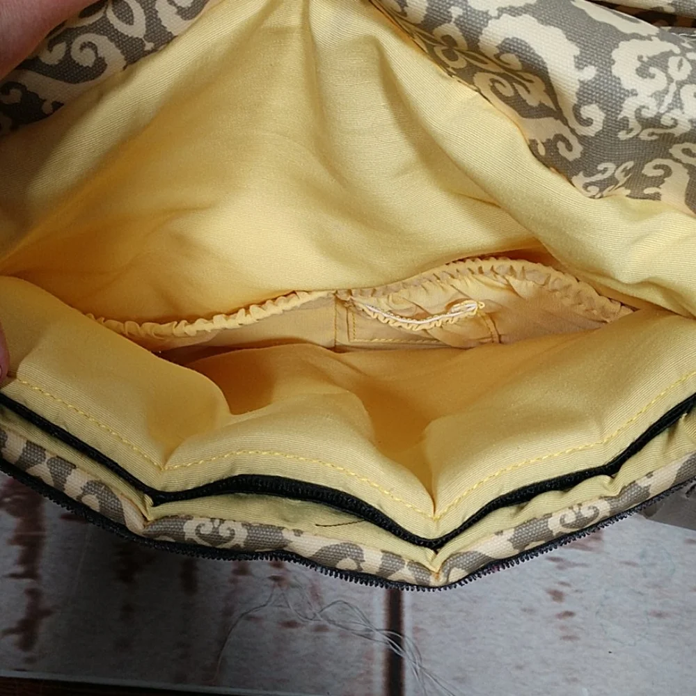 Petunia Pickle Bottom Beige and Yellow Baby Bag